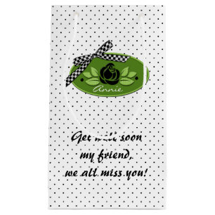 Polkadot Roses White-Black-Gift Bag S