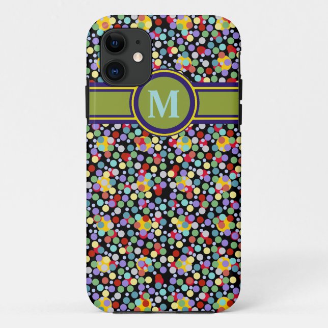 polkadot to add  initial letter Case-Mate iPhone case (Back)
