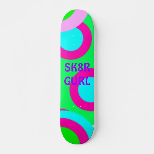 PolkaDotPower, SK8R GURL Skateboard (Front)