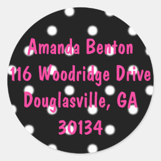 polkadots, Amanda Benton116 Woodridge DriveDoug... Classic Round Sticker