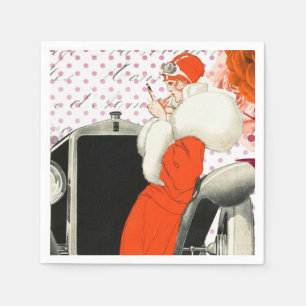 polkadots flapper paper napkin