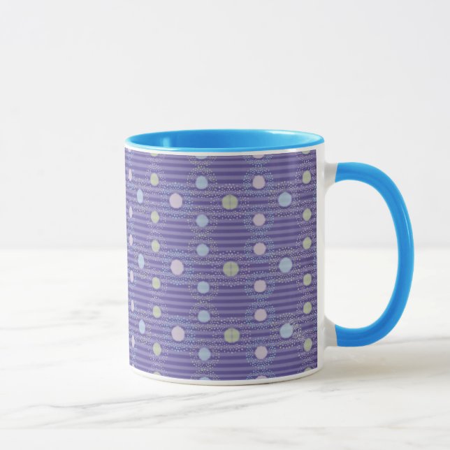 Polkadots n Purple Stripes Mug (Right)