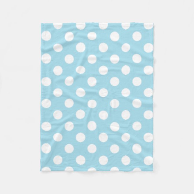 Polkadotted Option Photo Blue Fleece Blanket (Front)