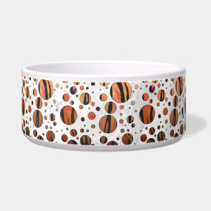 Polks Dot Tiger Hot orange and Black Print
