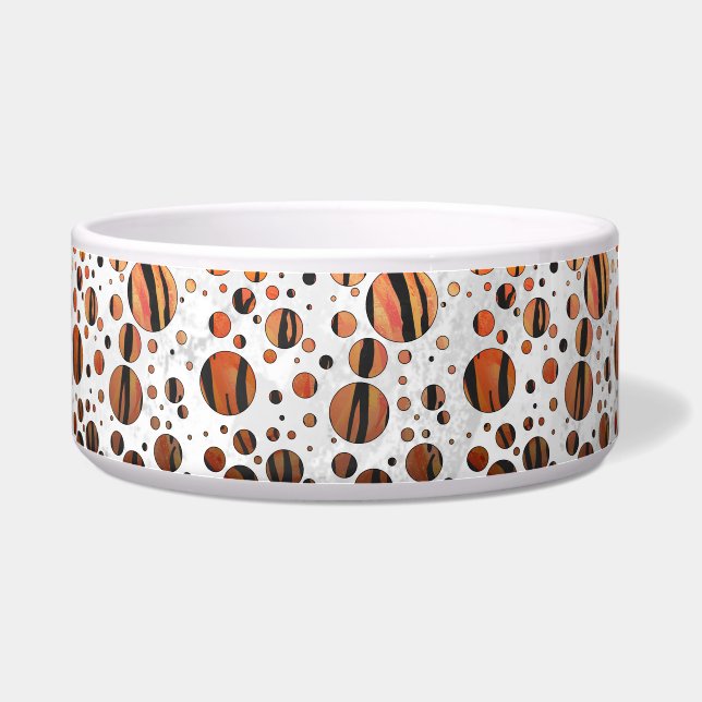 Polks Dot Tiger Hot orange and Black Print (Right)