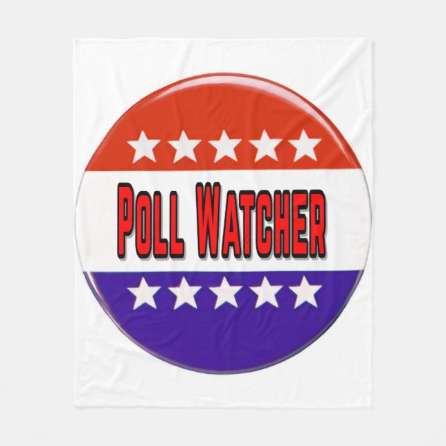 Poll Watcher Fleece Blanket (Front)