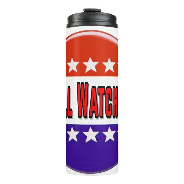 Poll Watcher Thermal Tumbler (Front)