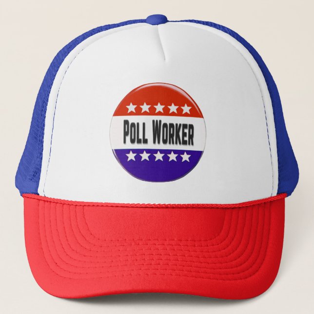Poll Worker Trucker Hat (Front)
