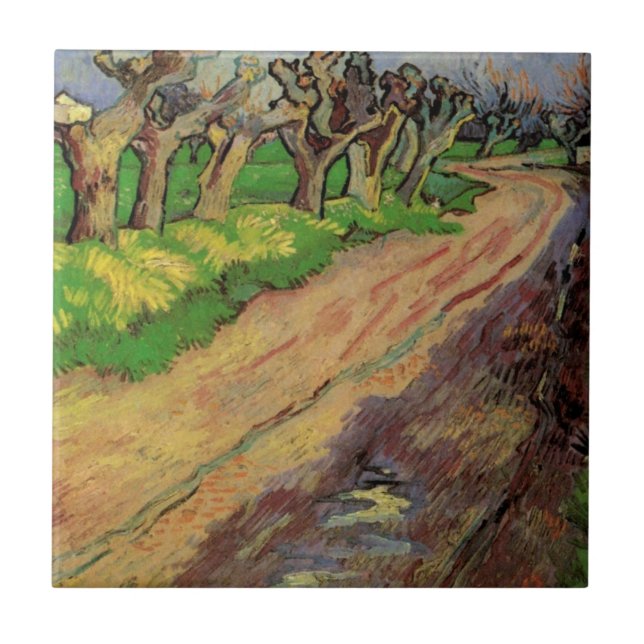 Pollard Willows by Vincent van Gogh Ceramic Tile (Front)