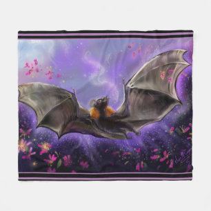 Pollen and Stardust Flying Fox Fleece Blanket