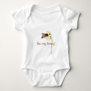 Pollinating Bumble Bee on a Flower Customized Baby Bodysuit