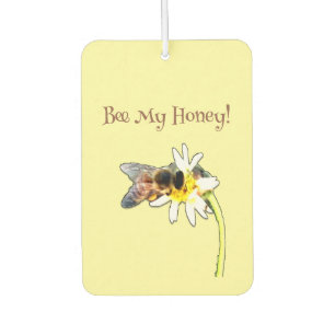 Pollinating Bumble Bee on a Flower Customized Car Air Freshener