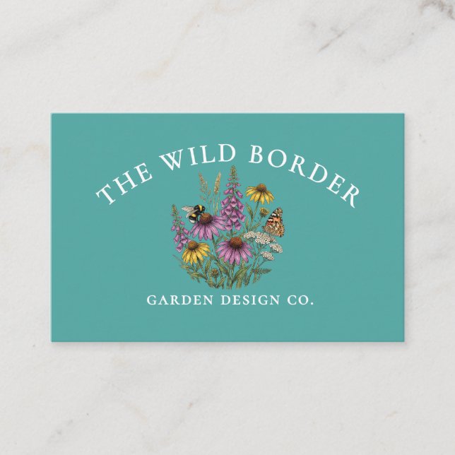 Pollinator Friendly Garden Designer Business Card (Front)