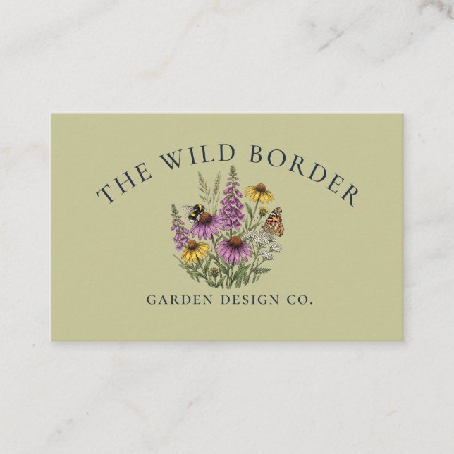 Pollinator Friendly Garden Designer Business Card (Front)