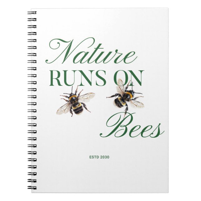Pollinator Gardener Gift Save the Bees  Notebook (Front)