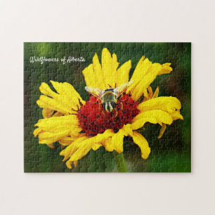 Pollinator on Bright Yellow Wildflower Jigsaw Puzzle
