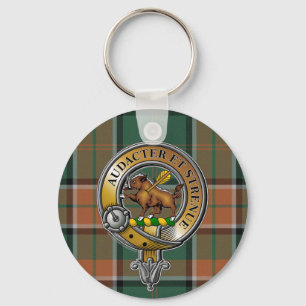 Pollock Tartan & Badge Key Ring