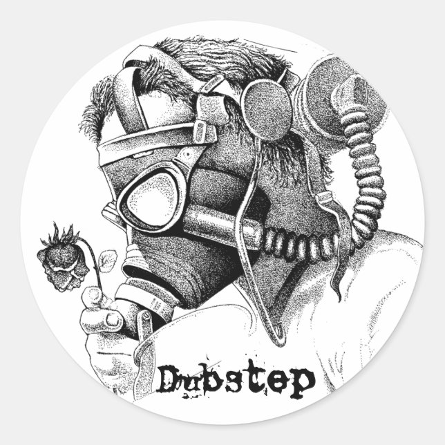 Pollution, DubStep Classic Round Sticker (Front)