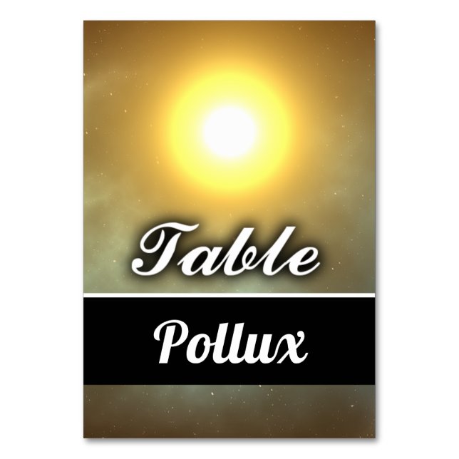 Pollux Table Number (Front)