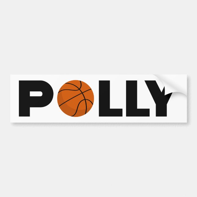 Polly Basketball Bumper Sticker (Front)
