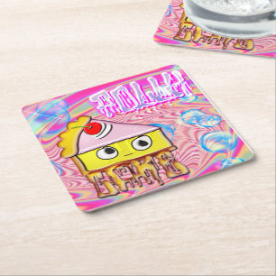 Polly Cake - Tortina - Square Paper Coaster