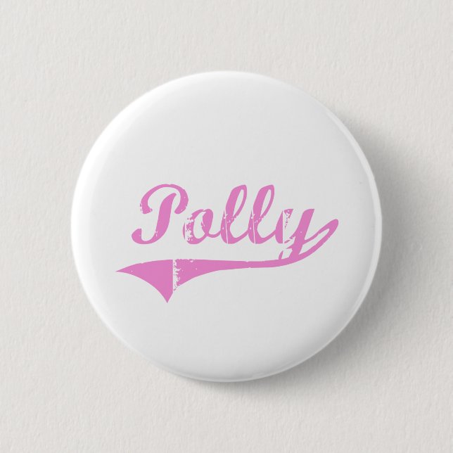 Polly Classic Style Name 6 Cm Round Badge (Front)