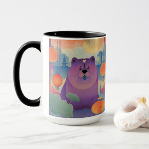 POLLY PLUM chow dog 15 ounce Mug