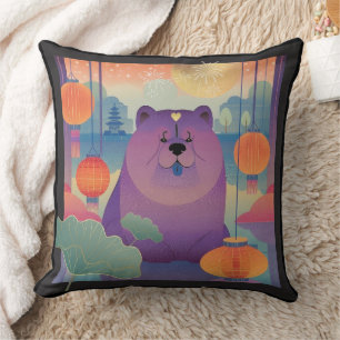 POLLY PLUM Chow dog Cushion