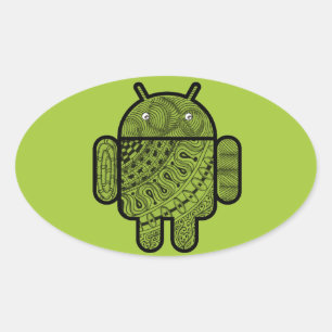 pollywollydoodles oval sticker