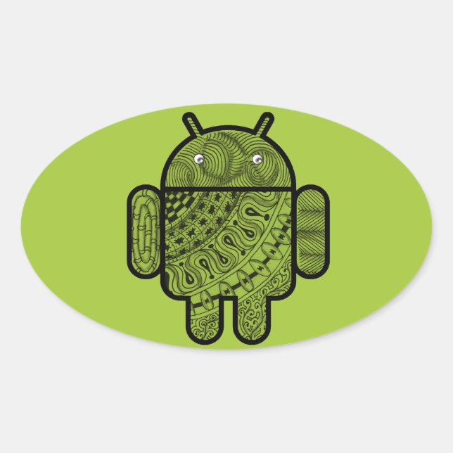 pollywollydoodles oval sticker (Front)