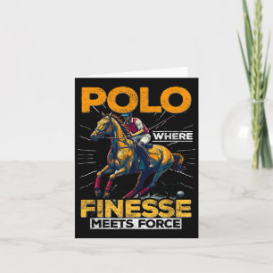 Polo1 horse illustration card