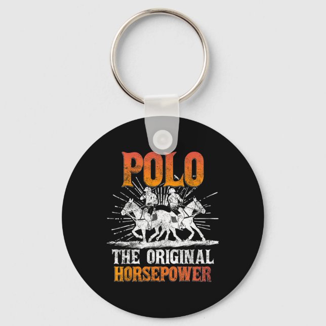 Polo3  horse print key ring (Front)