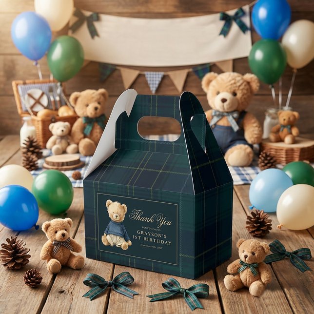 Polo Bear First Birthday Thank You Favour Box (Creator Uploaded)