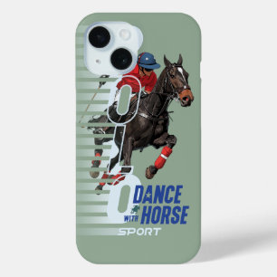 Polo Championship Equestrian Rider Dance w/ Horse iPhone 15 Case