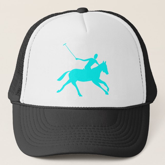 Polo - Cyan Trucker Hat (Front)