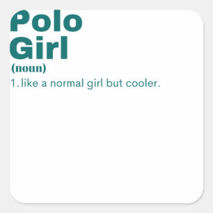 Polo Girl - Polo Square Sticker