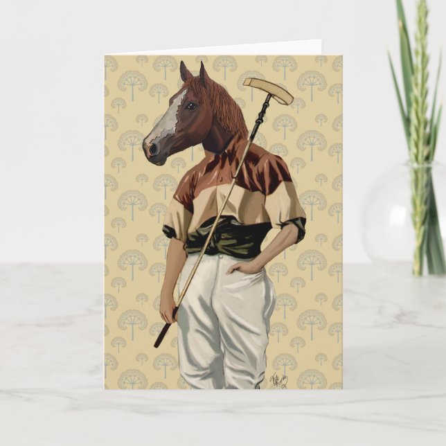 Polo Horse Portrait Card (Front)
