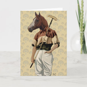Polo Horse Portrait Card