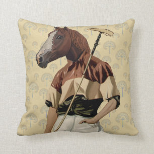 Polo Horse Portrait Cushion