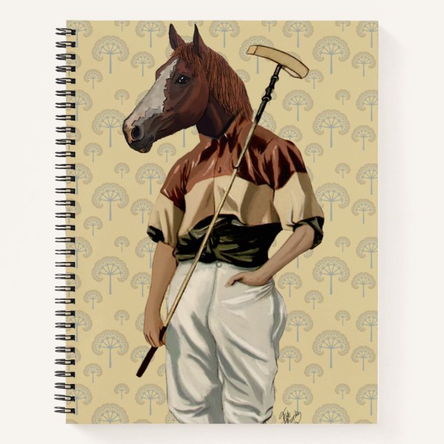 Polo Horse Portrait Notebook (Front)