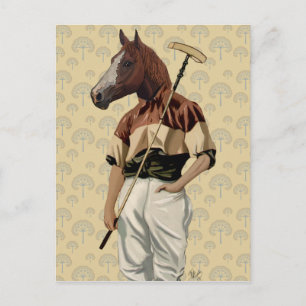 Polo Horse Portrait Postcard