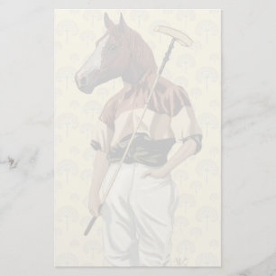 Polo Horse Portrait Stationery