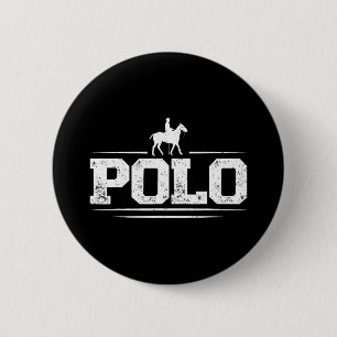 Polo Players Horseback Riding Horse Equestrian Spo 6 Cm Round Badge