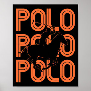 Polo Players Horseback Riding Horse Equestrian Spo Poster