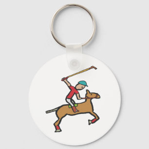 Polo Playing Horse and Rider Key Ring