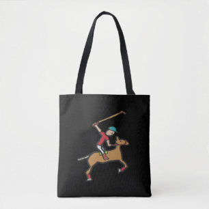 Polo Playing Horse and Rider Tote Bag