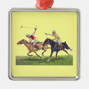 Polo Ponies Metal Tree Decoration