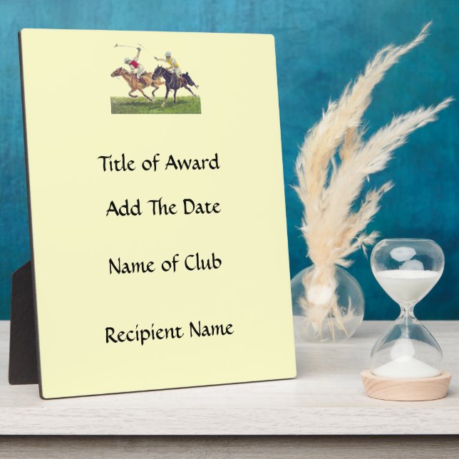 Polo Ponies Plaque (Side)
