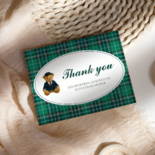 Polo Teddy Bear Baby Shower Thank You Card