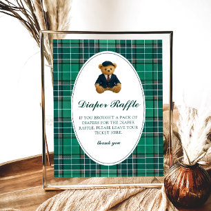 Polo Teddy Bear Diaper Raffle Poster